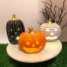 Target Bullseye Playground 2022 Ceramic LED Light Up 3 Pumpkins COMPLETE SET
