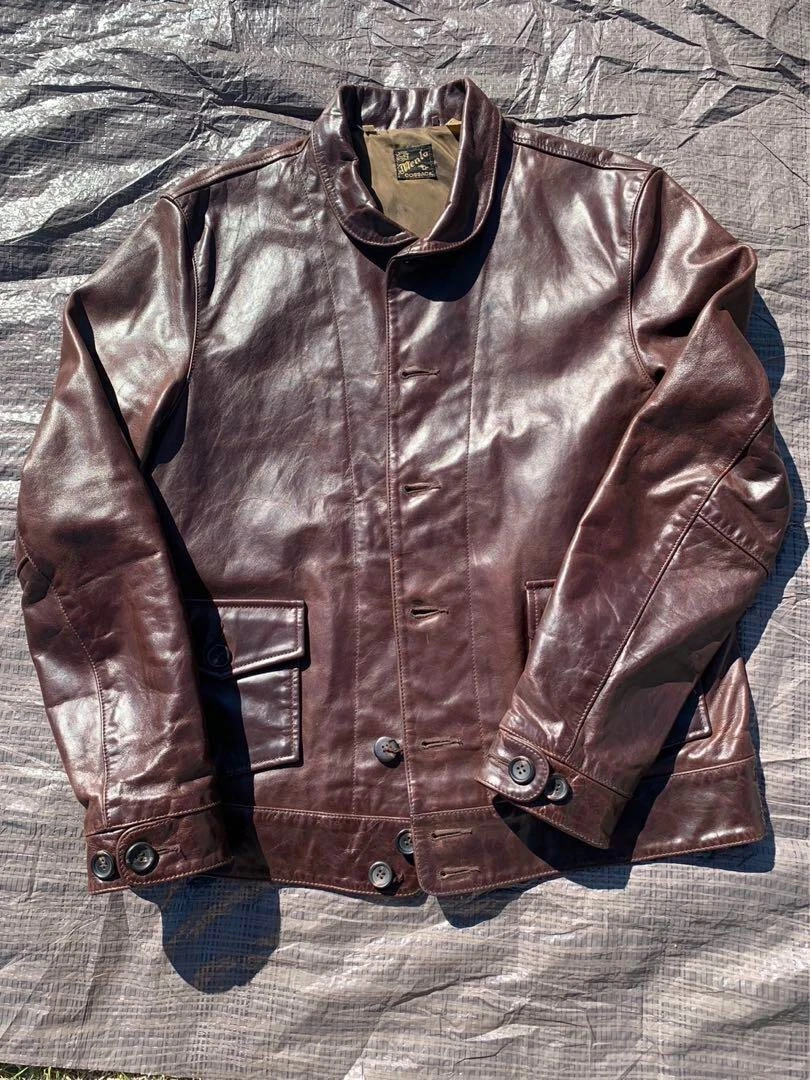 LEVI'S VINTAGE CLOTHING LVC Menlo Cossack Leather Jacket Brown Size M from  JPN