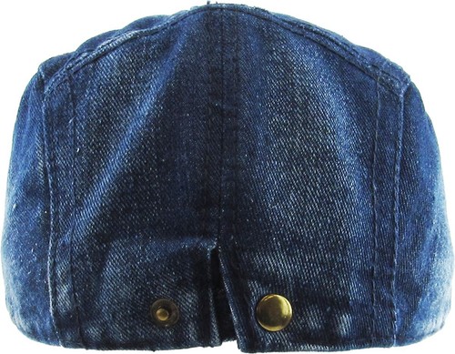 Solid Washed Gatsby Cap Mens Denim Hat Golf Driving Summer Cabbie Newsboy - Picture 12 of 29