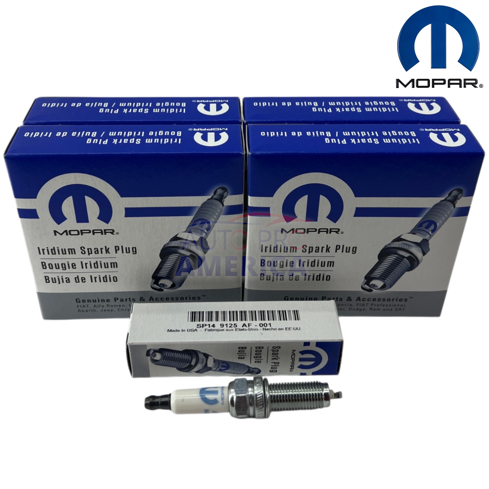 Iridium Spark Plug 3.6L ENGINE PENTASTAR 2011-2024 Jeep SP149125AF 16OEM MOPAR