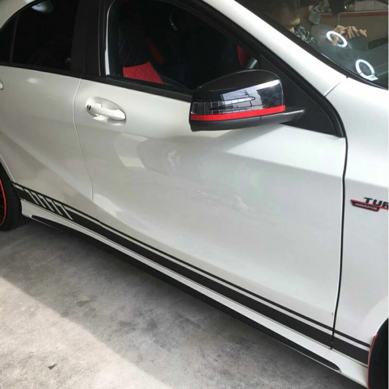 Edition1 Auto Car Side Stripe Skirt Decals Sticker Para Mercedes Benz CLA 45 AMG Foto 4 de 4