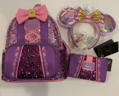 Loungefly Disney Princess Tangled Rapunzel Sequin Backpack  display picture 1