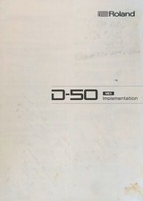 Roland D-50 Sintetizzatore Libretto Supplementare Originale Implementazione Midi 16 pgs