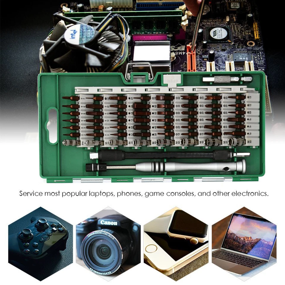 76 in 1 Precision Screwdriver Set with Magnetic Driver Kit, Repair Tool Kits - Image 4 of 4