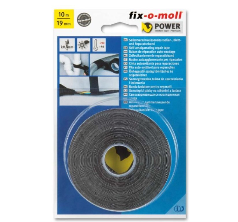 FIX-0-MOLL - 10mt x 19mm - NASTRO ADESIVO AUTOAGGLOMERANTE PER RIPARAZIONI - ...