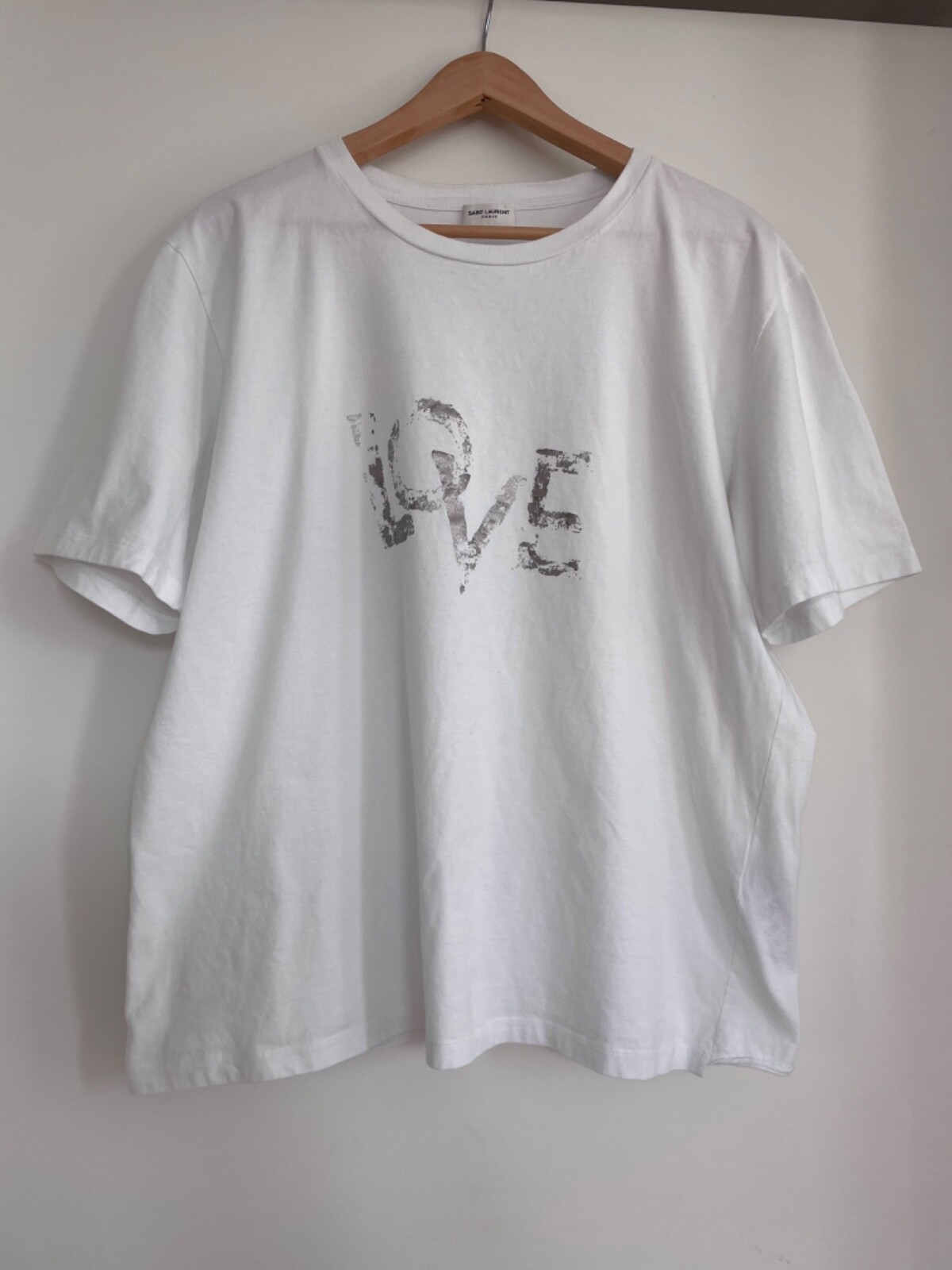 Camicia donna Saint Laurent bianca Love taglia L
