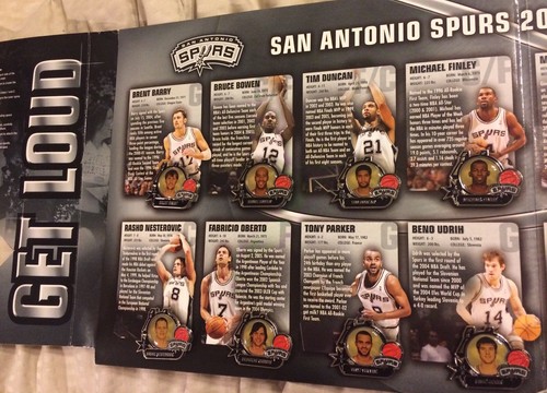 A Very Detailed Collectible Lapel/Hat pins Of San Antonio Spurs 2006 Champs Team - Picture 5 of 12