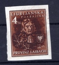 Laibach UNVERAUSGABT VPFI ABART ** MNH POSTFRISCH 200EUR (AA3456