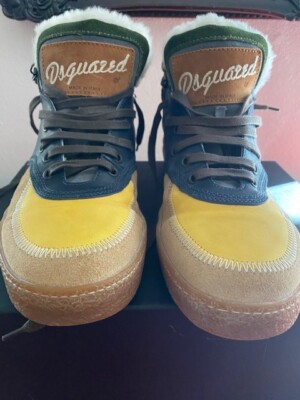 Dsquared2 shearling high top sneakers mens US12