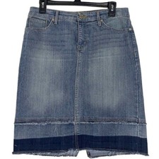 Nine West Denim Skirt Size 6 Medium Wash