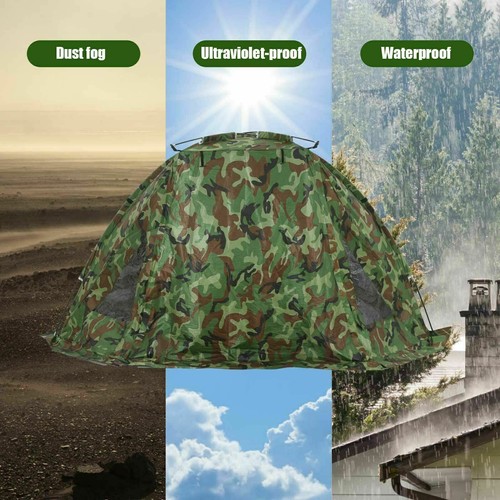 Camping Tents 1/2 Person Waterproof Camping Tent Outdoor Hiking Backpack Fishing - Picture 8 of 10
