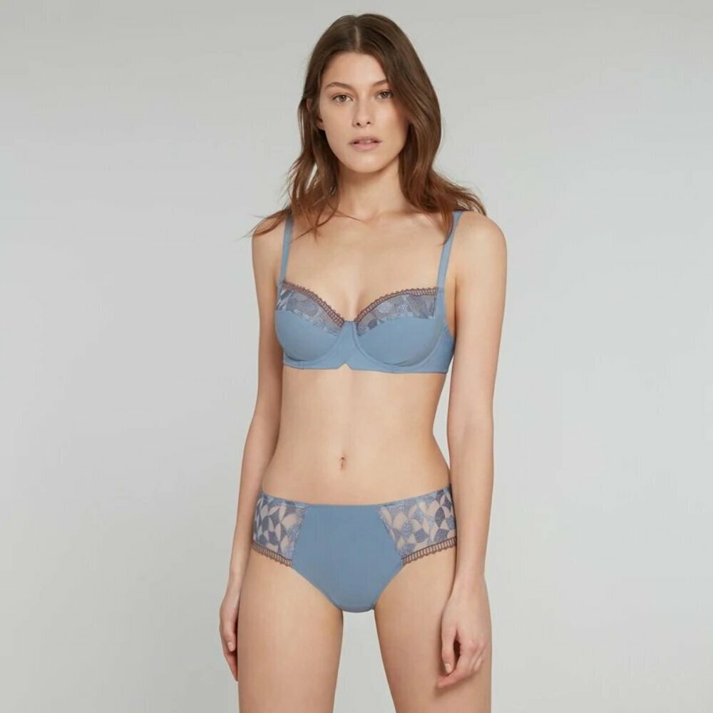 Soutien-gorge Emboîtant LOU Désinvolte 85D (70D EU) - Bleu Clair Perlé - Neuf Avec étiquettes