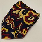 Turnbull & Asser Tie Striking Abstract Geometric Cool Pattern Eye Catching Silk