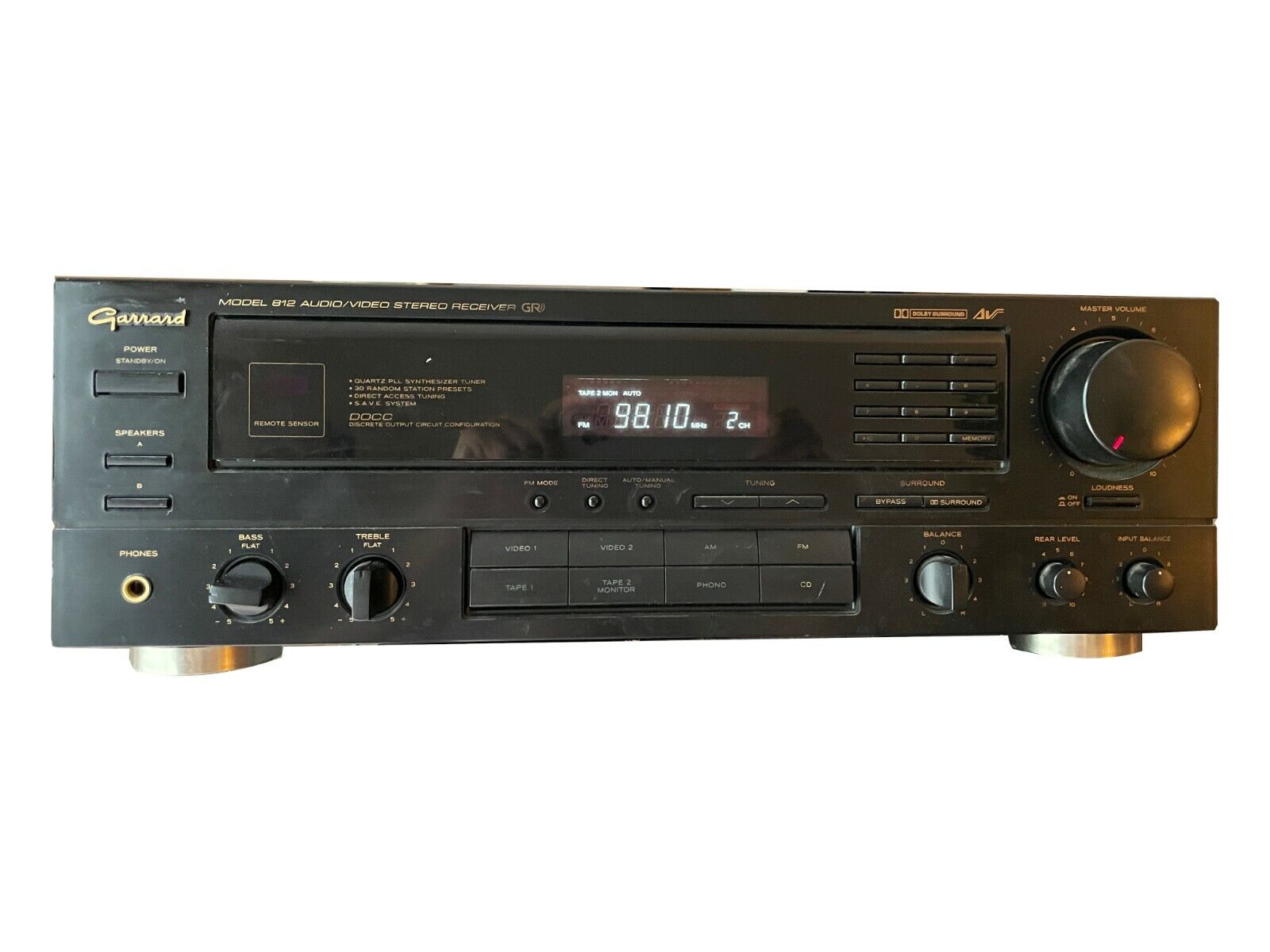 Garrard Model safety 812 Stereo Receiver FM Max 48% OFF AM