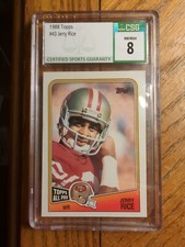 1988 Topps Jerry Rice #43 CSG 8 NM-MT San Francisco 49ers HOF
