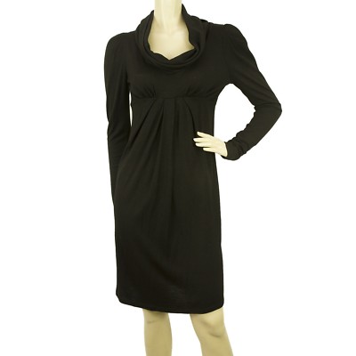 Vanessa Bruno Black Wool Fine Knit Long Sleeves Cowl Neck Mini Dress | eBay