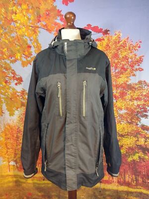 Regatta Isotex black grey waterproof breathable Jacket. UK men's size Small