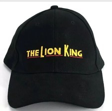 THE LION KING DISNEY NEW GENUINE Black Cap Hat Embroidered Adjustable Strap-Back