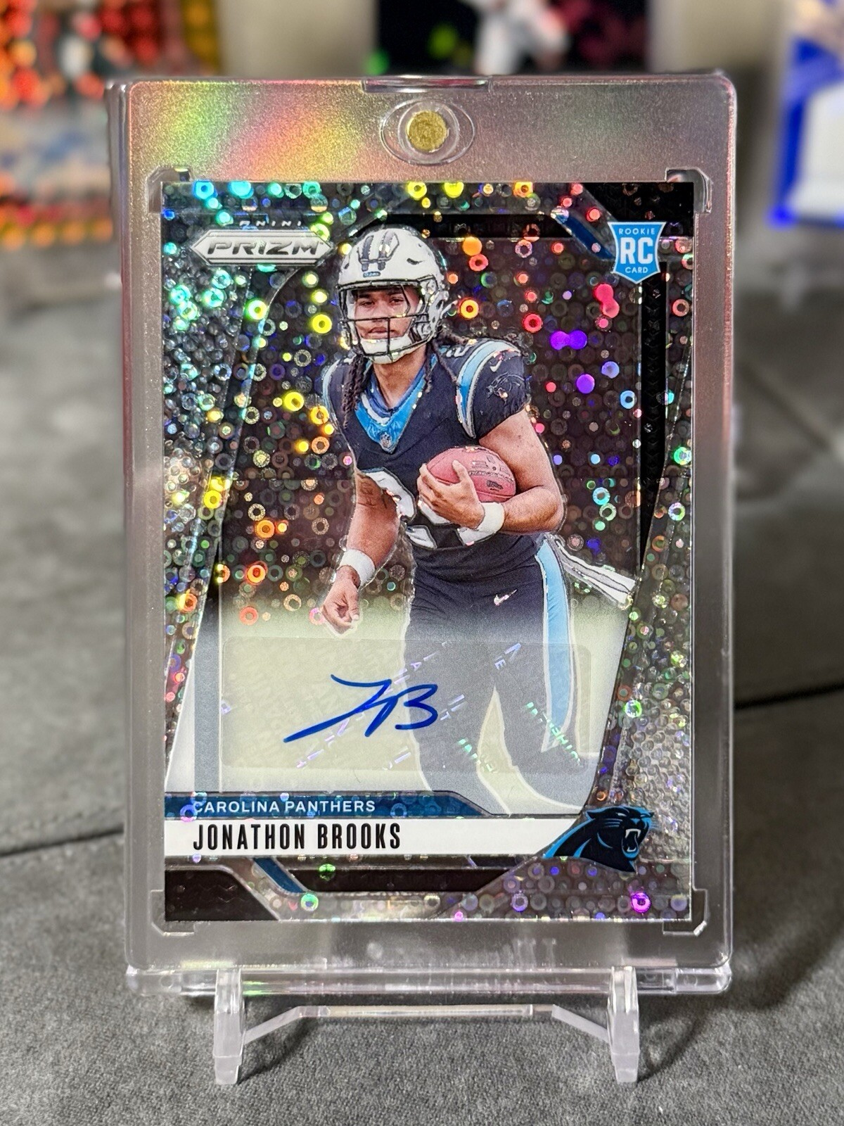 2024 Panini Prizm No Huddle Jonathon Brooks #357 Disco Prizm Rookie Autographs