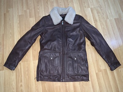 Helstons Motorbike Motorcycle Leather Jacket Brown Large #5 Free Postage