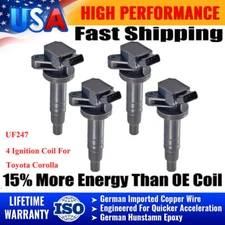 4Pcs High Peformance Ignition Bobina for Toyota Corolla Celica Chevy Prizm UF247