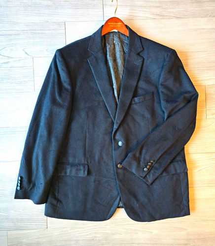 Joseph, Joseph Abboud Men’s Black 100% Italian Cashmere Tollegno 1900 Limited Etd Blazer