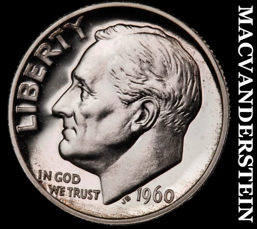 1960 Silver Roosevelt Dime-Choice Gem Proof Lustrous No Reserve #G8586