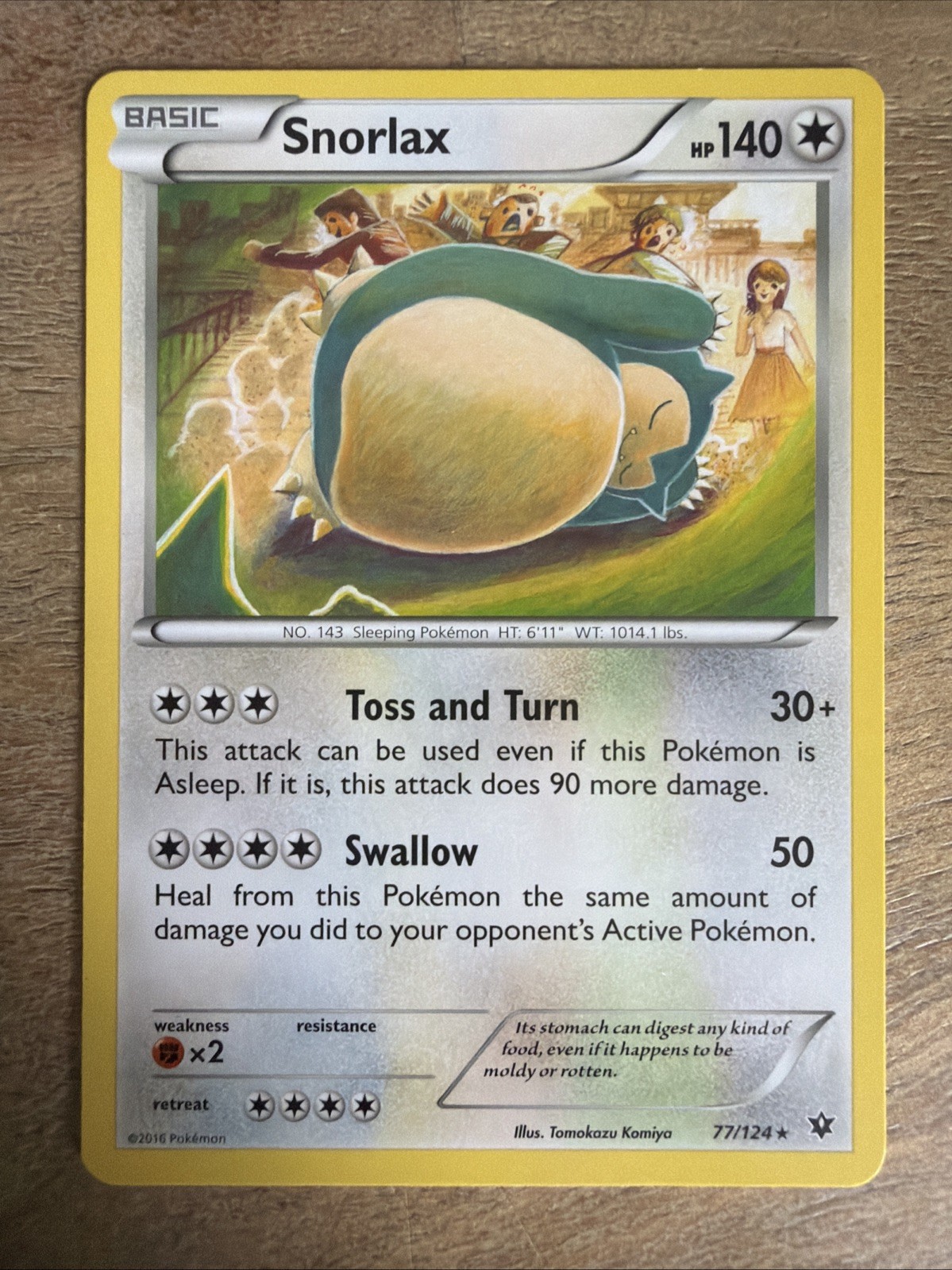 Snorlax 77/124 Fates Collide Rare Pokemon Card | NM