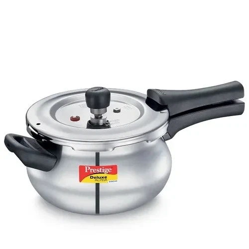 Prestige Deluxe Alpha Svachh SS Spillage Control Mini Handi Pressure Cooker, 3L