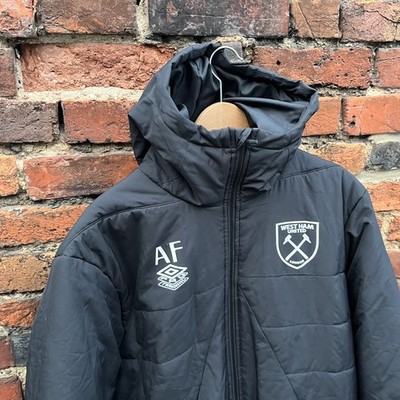 West Ham 2024/2025 wattierte Jacke Winter Ex-Akademie Spieler Mantel Umbro Gr. XL