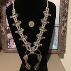 Estate Sales Genuine LAPIS LAZULI & Coin Silver  (900)  Squash Blossom Necklace — photo 6