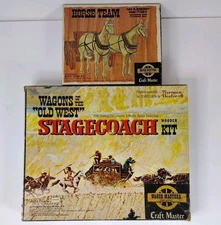 Craft Masters Wagons Of The Old West Stagecoach & Horse Team Model Kits
