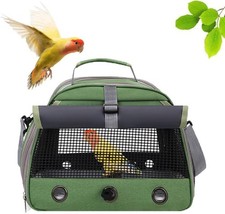 Bird Travel Carrier, Portable Small Bird Parrot Parakeet Carrier with Standin...