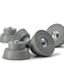 Door Stopper Replacement Rubber Tips - Ribbed Foot Stop Gray