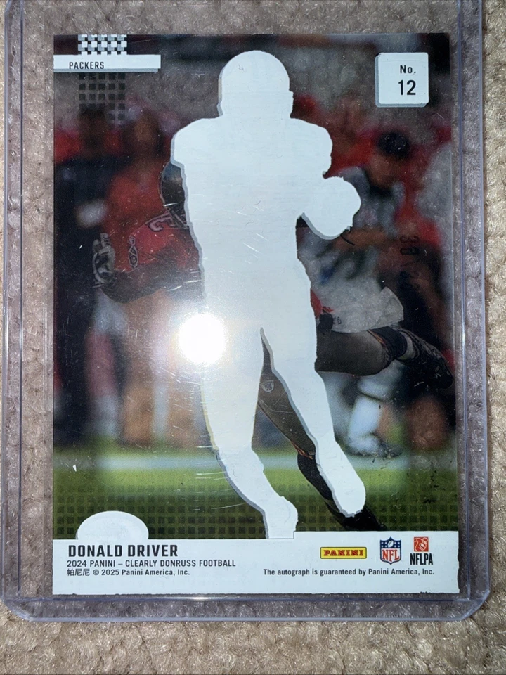 2024 Panini Clearly Donruss Retro 2004 Auto Donald Driver /39 Packers - Imagem 2 de 2