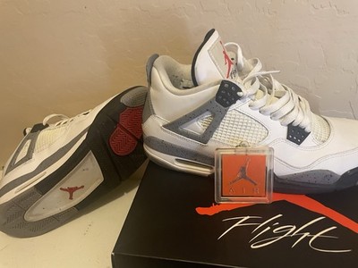 Nike Air Jordan 4 Retro White Cement 2012 Size 10.5 OG Box 