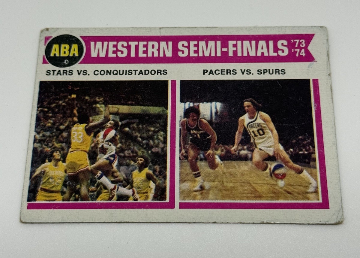 ABA Western Semi-Finals #247 Basketball Cards 1974 Topps trading card — raw and PSA graded price guide