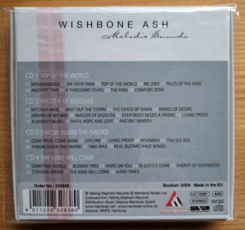 WISHBONE ASH Melodic sounds 4xCD Compilation 2009 Talking Elephant neuwertig - Bild 2 von 2