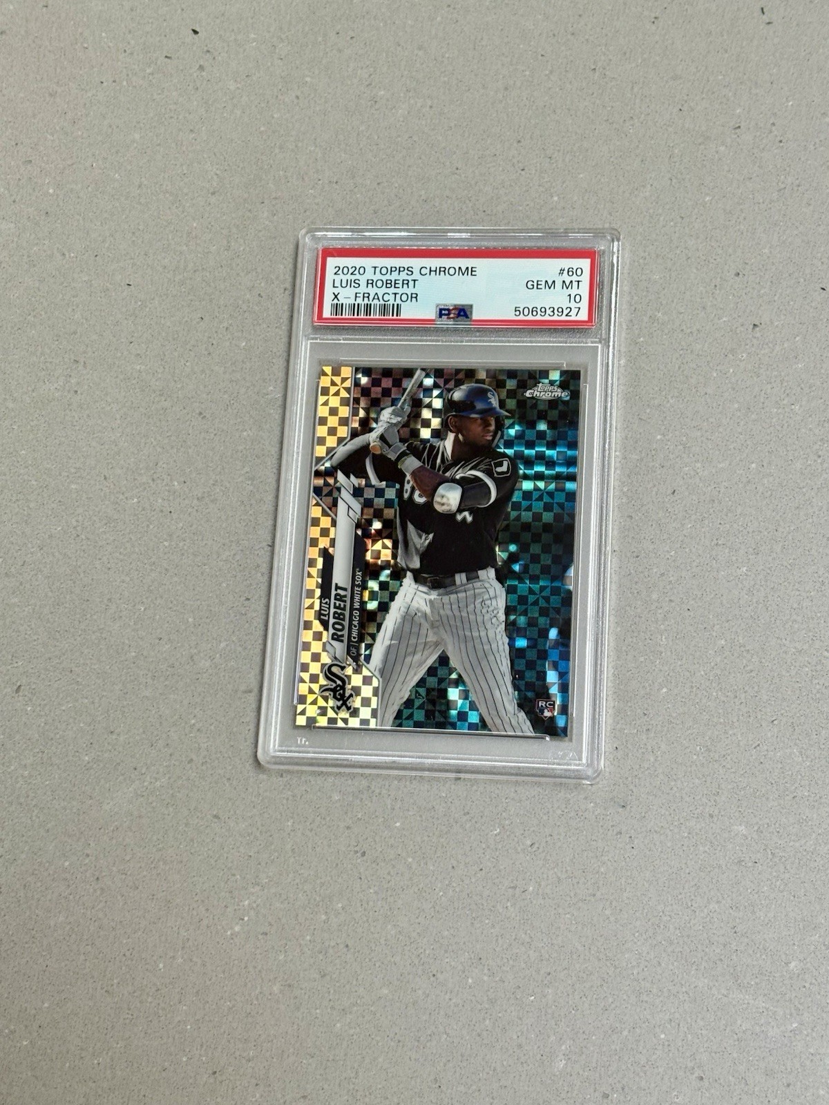 2020 Topps Chrome Luis Robert Refractor X-Fractor RC #60 White Sox PSA 10