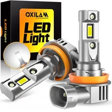 2X OXILAM H8 H9 H11 LED Headlight Kit Combo Bulb 80000LM 6500K Bright White Ford