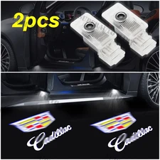 2x Ghost LED Car Door Step Courtesy Shadow Lights For ATS SRX XT5 XTS Mulitcolor