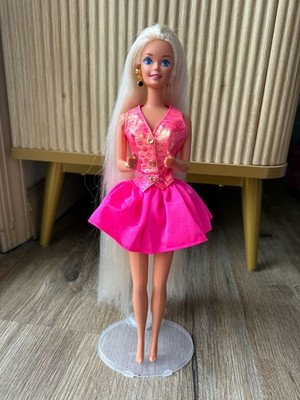 BARBIE Cut And Style Barbie Vintage 1994 Long Blonde Hair & Original Pink outfit