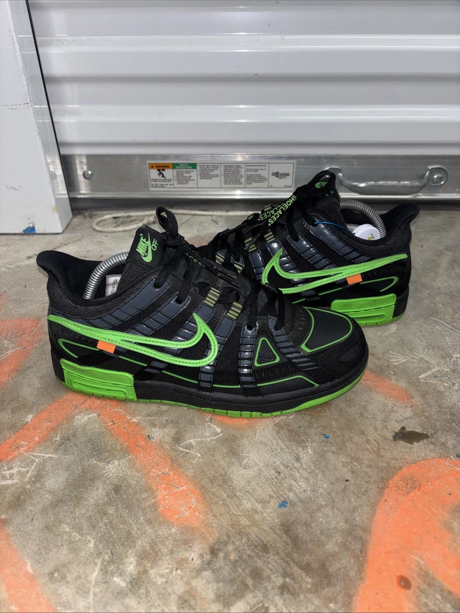 Preços baixos em Nike Air Rubber Dunk x Off-White Low Green Strike