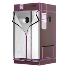 2 Ft. X 1 Ft. Mylar 1680D Hydroponic Waterproof Grow Tent with Double Observatio