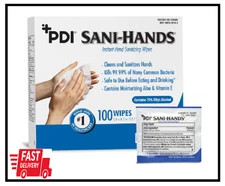 Sani-Hands Hand Sanitizer Wipes 100 Packets per Box