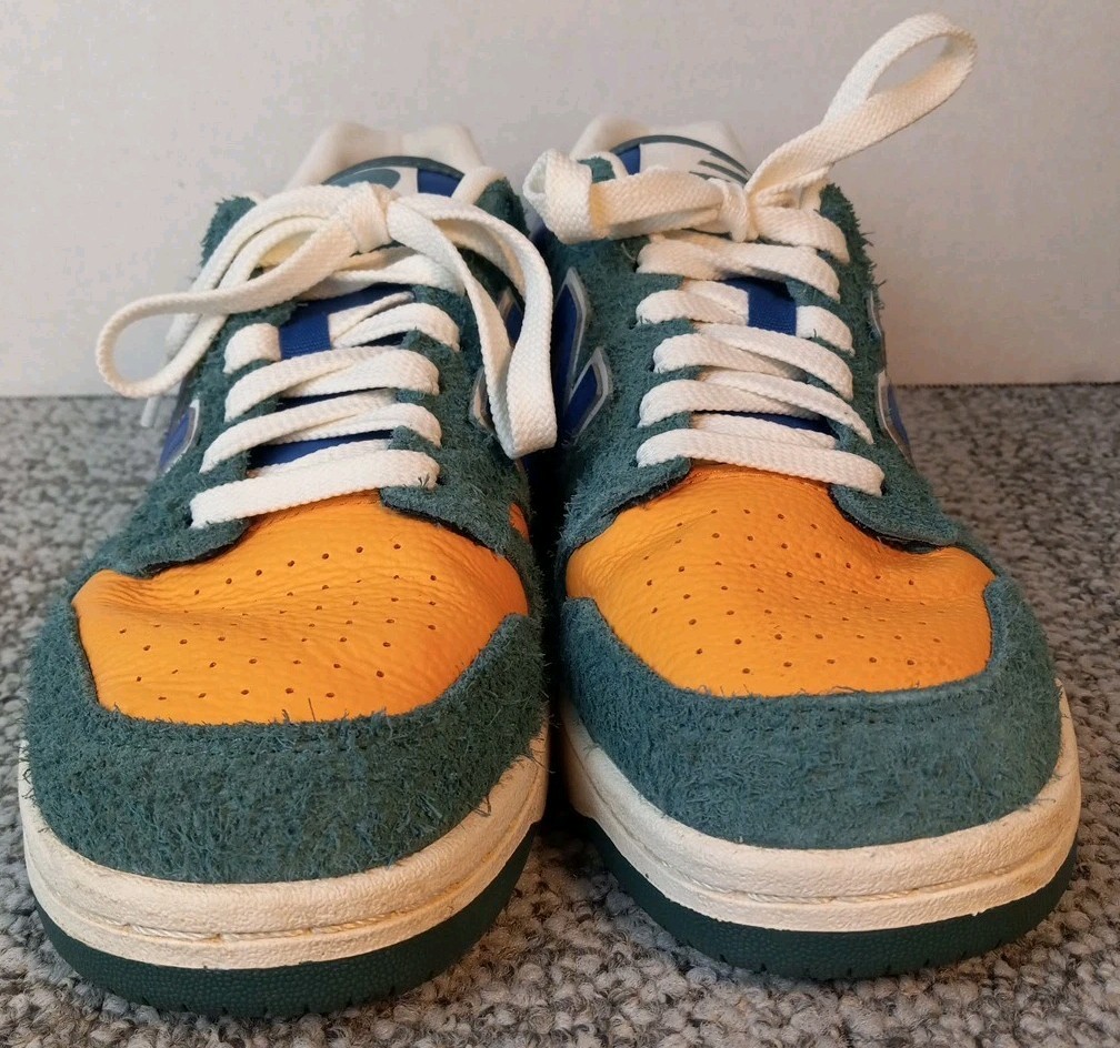 New Balance 480 Low New Spruce Orange BB480LGP Men Size 8 Women's 9.5 Very Good  thumbnail 4