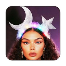 Light up Star Moon LED Headbands Headpiece Costume Hair Accessories