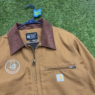 Carhartt Detroit Jacket Mens Medium Blanket Lined Workwear Zip Up