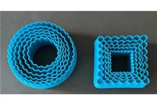 NEW 11 Piece Double Sided Cookie Cutter Set Wavy Fluted or Smooth Edge Kid Safe