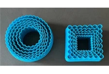 NEW 11 Piece Double Sided Cookie Cutter Set Wavy Fluted or Smooth Edge Kid Safe